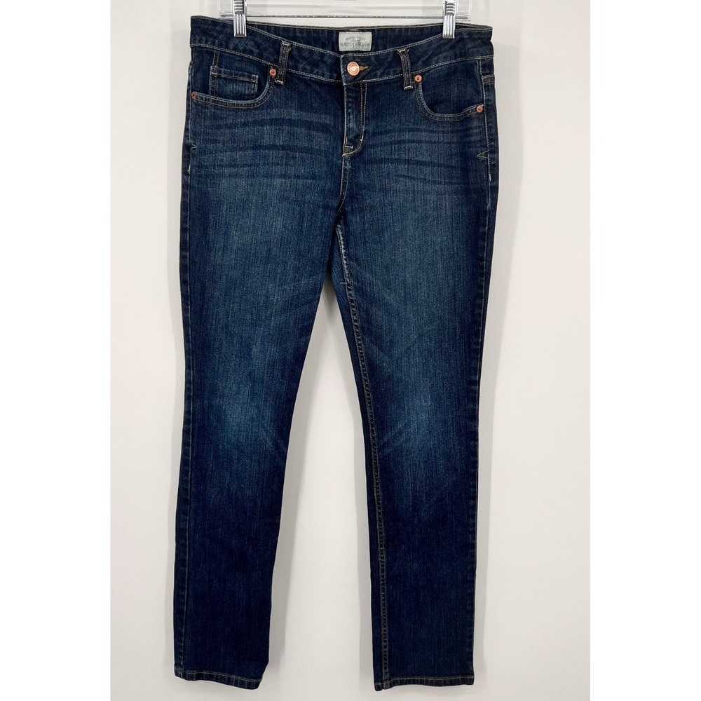 Aeropostale Bayla Skinny Jeans Dark Wash Denim Low Rise Womens 13/14 Reg
